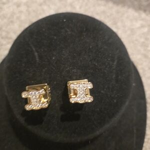 Celine Gold and Silver Stud Earrings